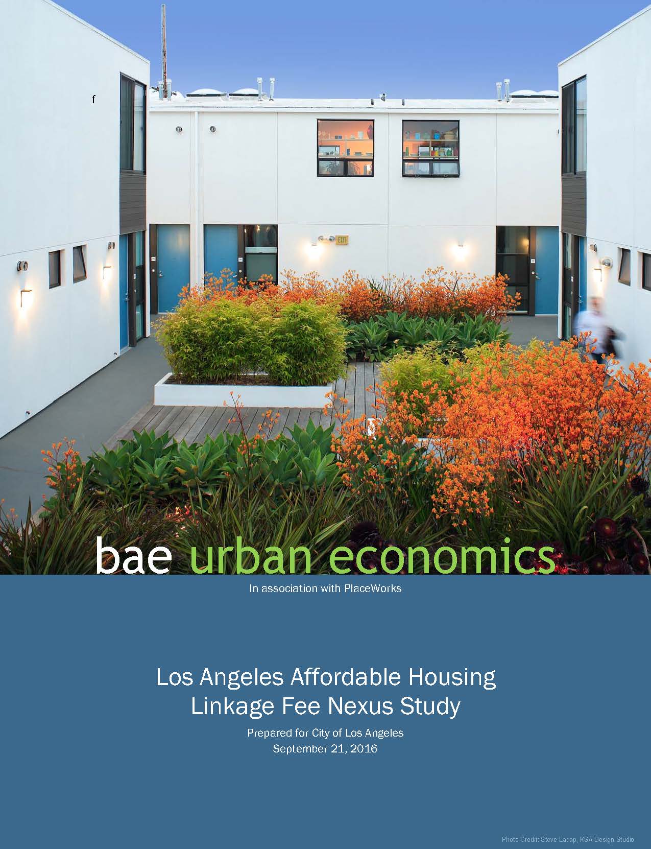 City of Los Angeles Affordable Housing Linkage Fee Study